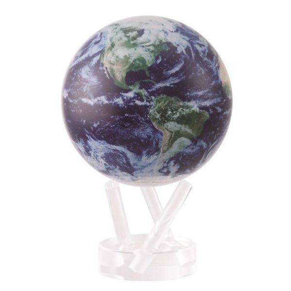 Подарочный глобус Mova Globe .  «Зимний» вид из космоса