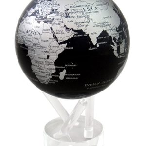 Глобус с политической картой Мира Mova Globe, цвет серебристо-синий