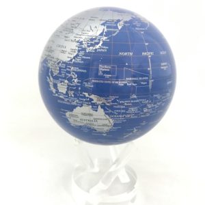Глобус политический Mova Globe самовращающийся, цвет синий-серебро