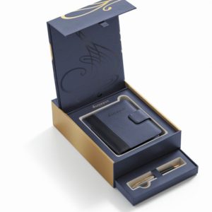 Подарочный набор с органайзером, Шариковая ручка Waterman Carene De Luxe, цвет: Black/Silver