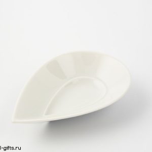 URANIA  Фарфоровая тарелка в форме листа KPM, малая