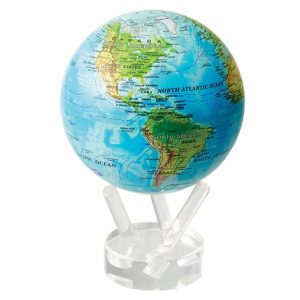 Глобус географический Mova Globe самовращающийся, 16.5см