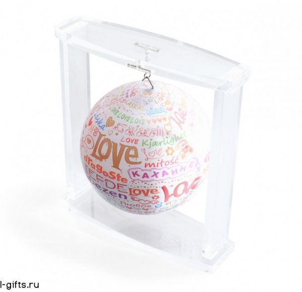 Подарочный глобус Mova Globe на подвесе  I LOVE YOU
