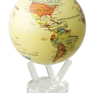 Глобус MOVA GLOBE с политической картой мира бежевый