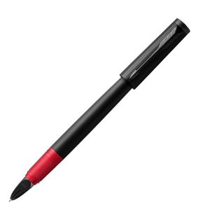 Ручка Parker  Ingenuity Deluxe Slim Black Red PVD, пишущий узел-Пятый элемент