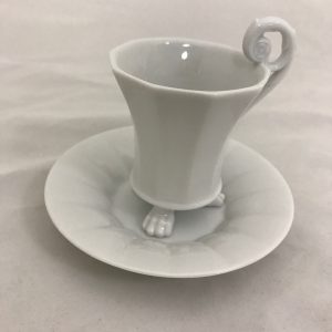 Фарфоровая чашка на лапках для кофе мокко + блюдце, KPM