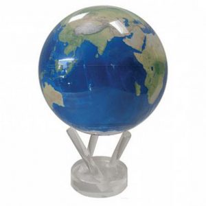Глобус с видом земли из космоса  Mova Globe самовращающийся, цвет синий